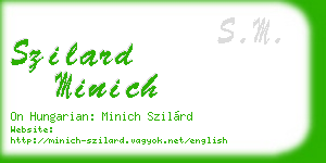 szilard minich business card
