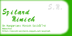 szilard minich business card